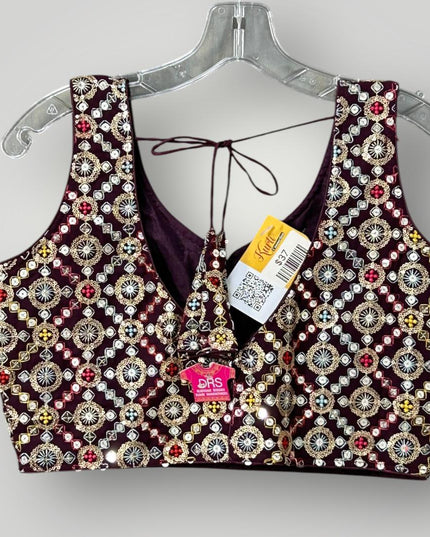 Readymade blouse | Wine color - Kurti Connection USA