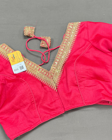 Silk blouse | front hook blouse - Kurti Connection USA