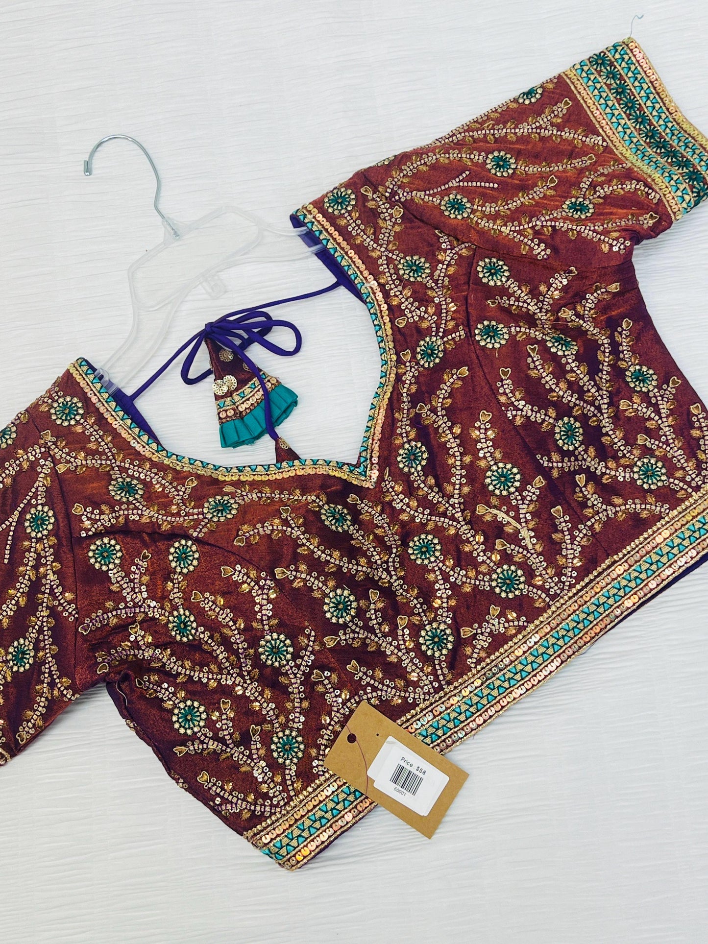 Dark brown silk blouse | readymade blouse for saree