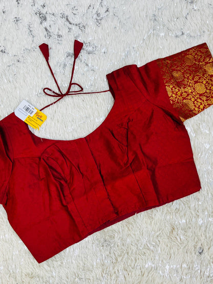 Dark maroon silk blouse
