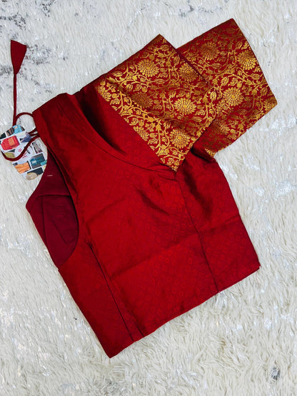 Dark maroon silk blouse