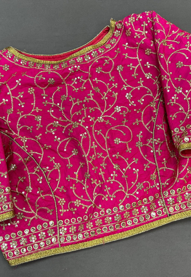 Silk party wear blouse | blouse for lehenga /saree - Kurti Connection USA