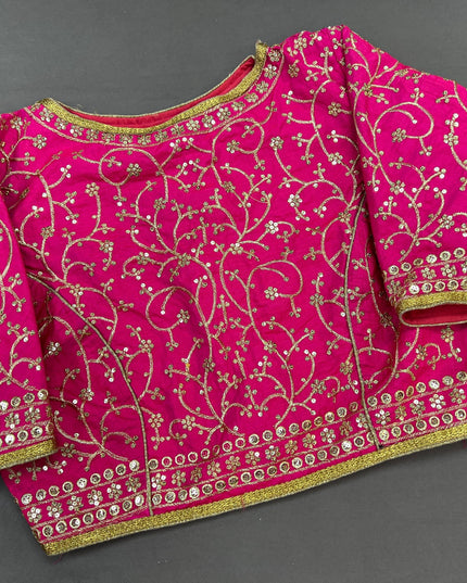 Silk party wear blouse | blouse for lehenga /saree - Kurti Connection USA