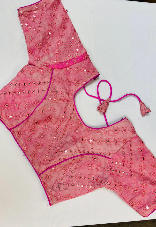 Pink Blouse : Clearance - Kurti Connection USA