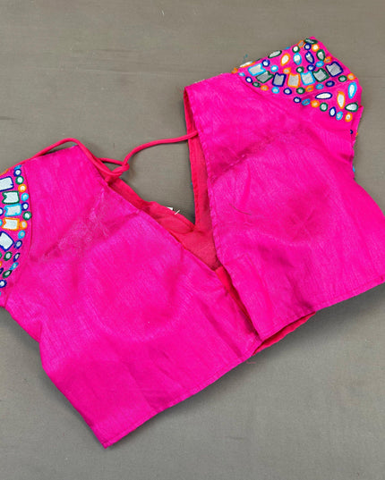 Foil work blouse - Kurti Connection USA