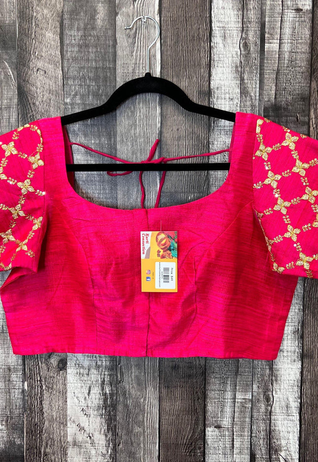 Raw silk blouse - Kurti Connection USA