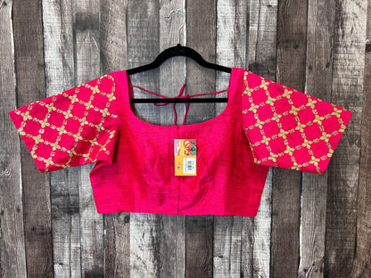 Raw silk blouse