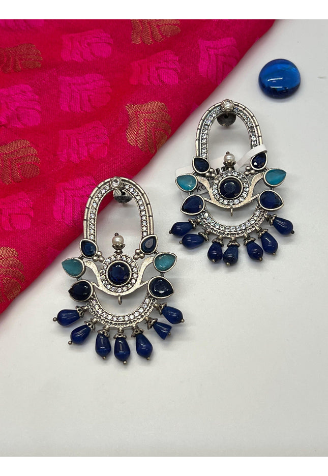 Silver look alike earrings - Kurti Connection USA