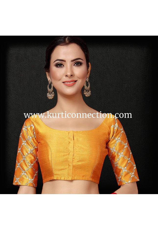 Cotton silk blouse - Kurti Connection USA
