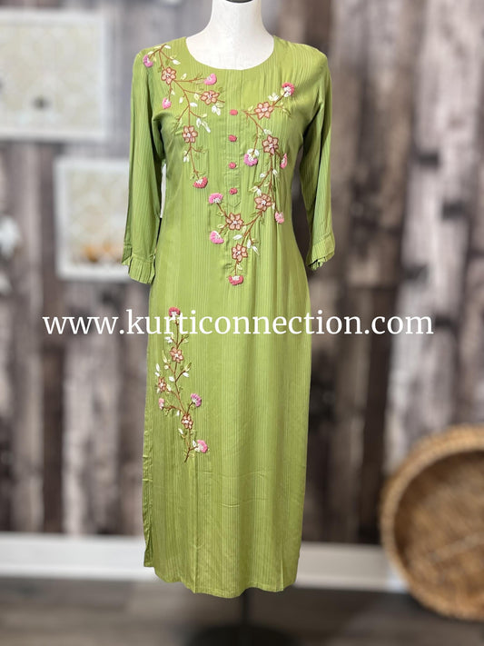 Embroidered cotton kurti