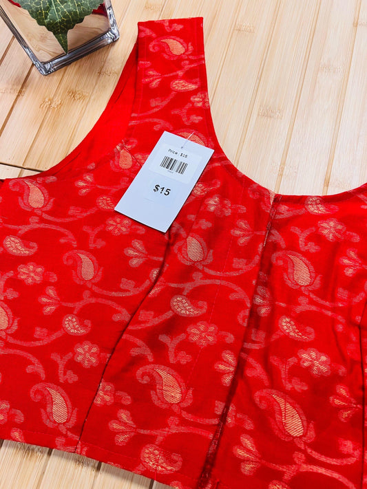 Front hooks blouse : red