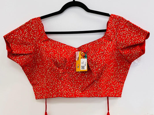Party wear silk blouse | Red blouse
