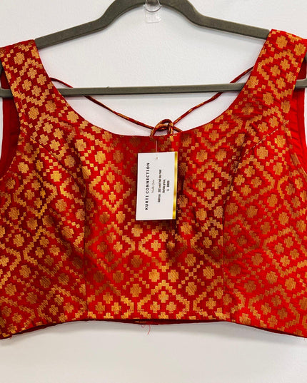 red blouse - Kurti Connection USA