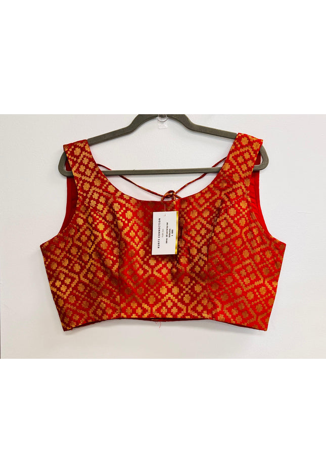 red blouse - Kurti Connection USA