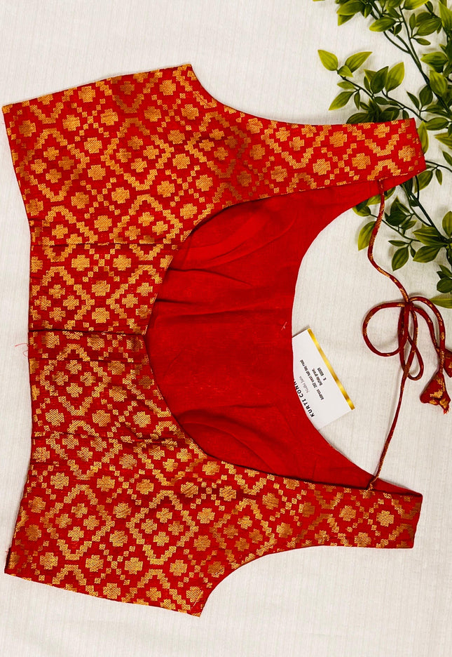 red blouse - Kurti Connection USA
