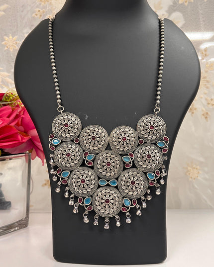 Banjara necklace | oxidized silver jewelry - Kurti Connection USA