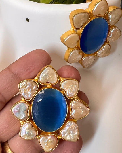 Baroque pearl earrings - Kurti Connection USA