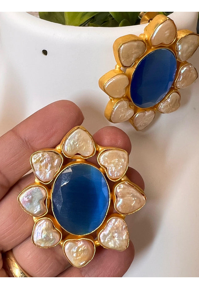 Baroque pearl earrings - Kurti Connection USA