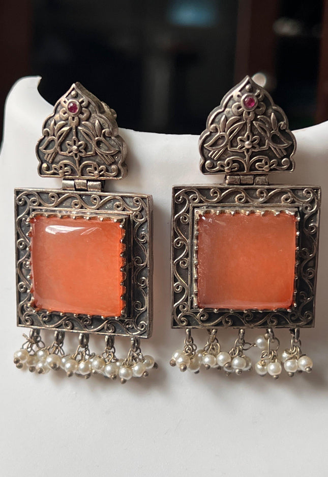 92.5 silver earrings - Kurti Connection USA
