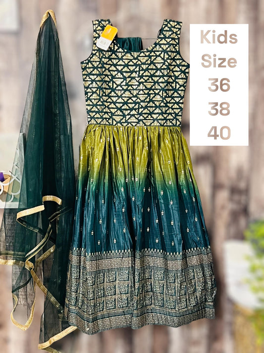 Dola Silk long dress for teenagers