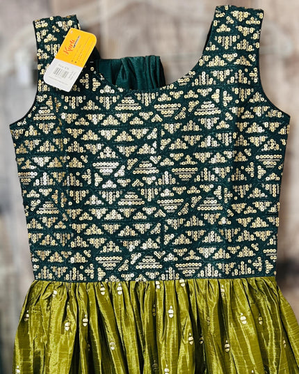 Dola Silk long dress for teenagers - Kurti Connection USA