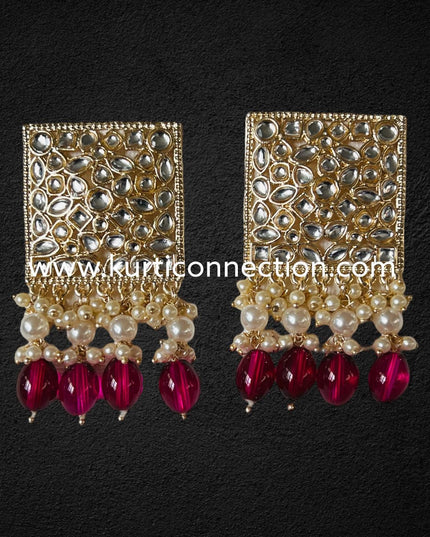 Kundan earrings - Kurti Connection USA