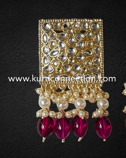 Kundan earrings - Kurti Connection USA
