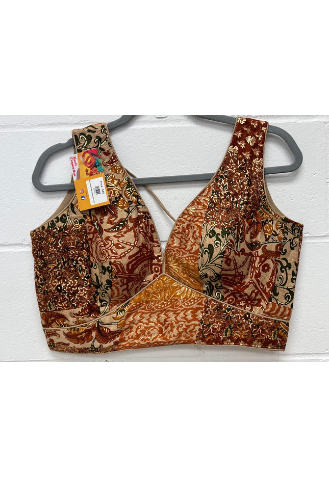 Printed cotton blouse - Kurti Connection USA
