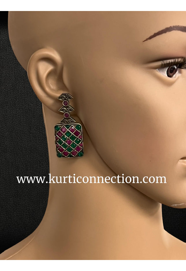 92.5 silver earrings - Kurti Connection USA
