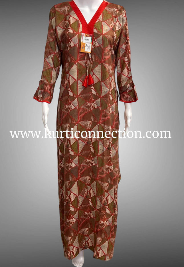 9191 full sleeve nighty , night gown - Kurti Connection USA