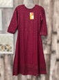 Chikankari kurtis for kids : wine color