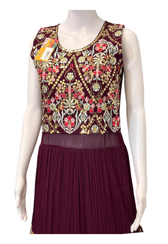 Georgette long gown - Kurti Connection USA