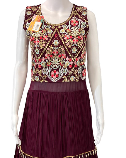 Georgette long gown - Kurti Connection USA