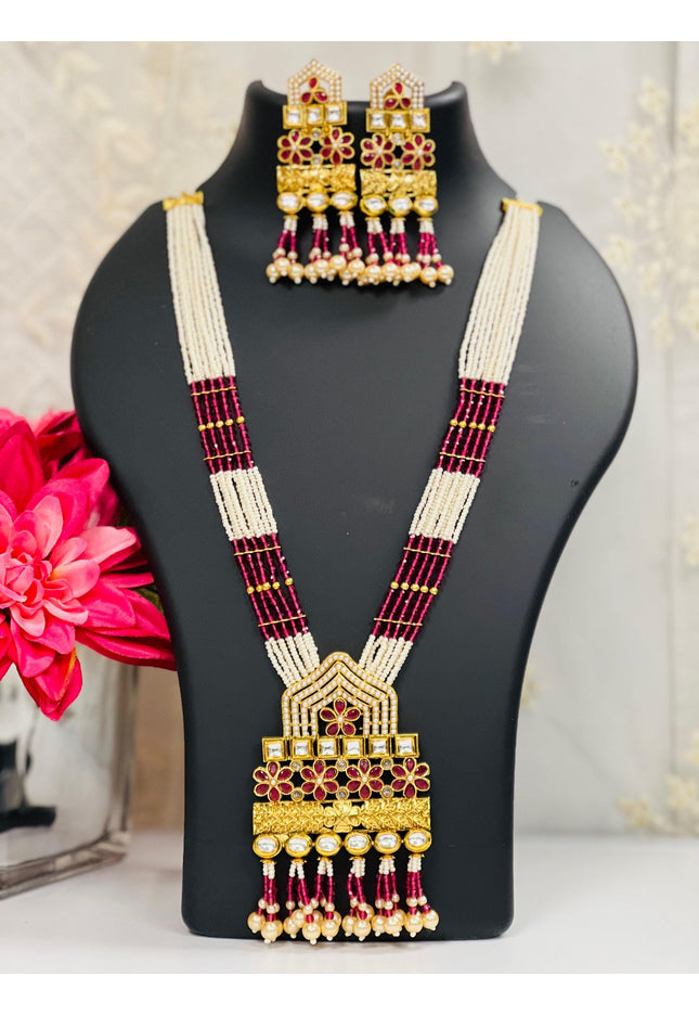 Pearl necklace set - Kurti Connection USA