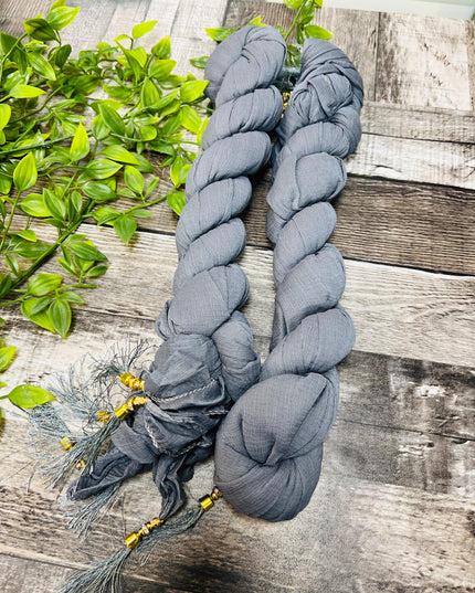 Grey chiffon dupatta - Kurti Connection USA