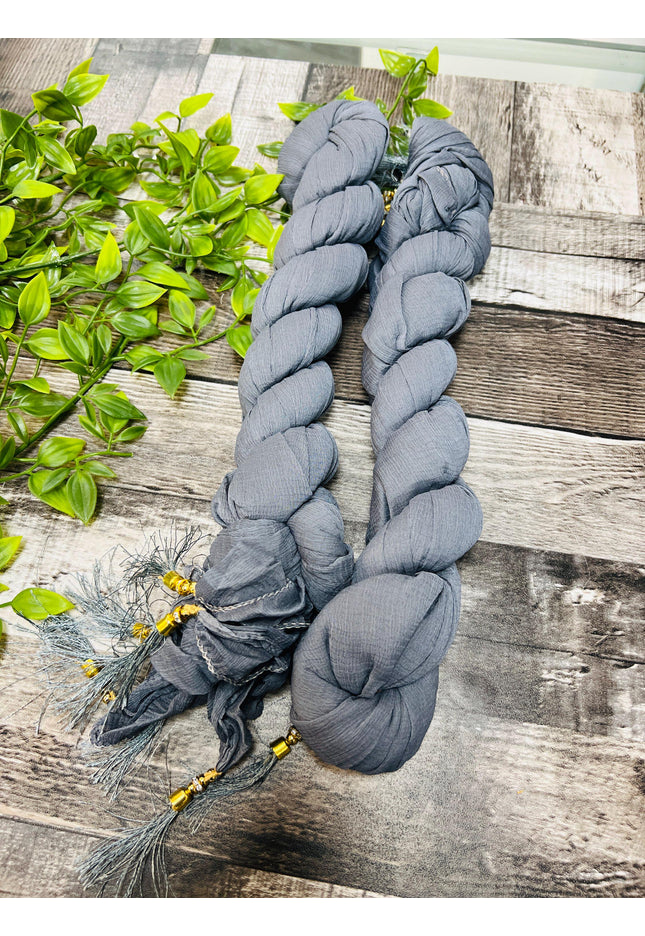 Grey chiffon dupatta - Kurti Connection USA