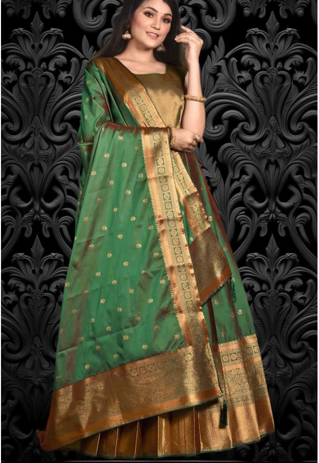 Pure silk gown | Sleeves available | wedding collection - Kurti Connection USA