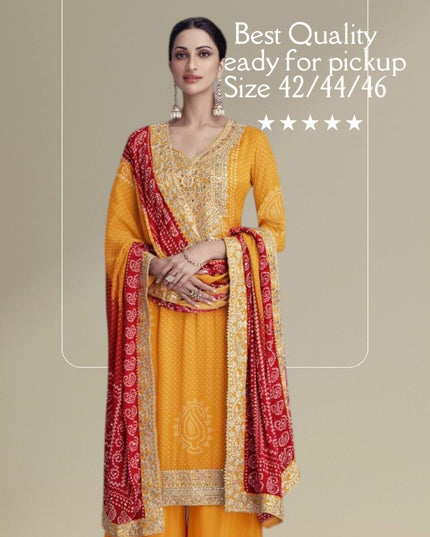 Takshvi | Chinon silk party wear suits - Kurti Connection USA