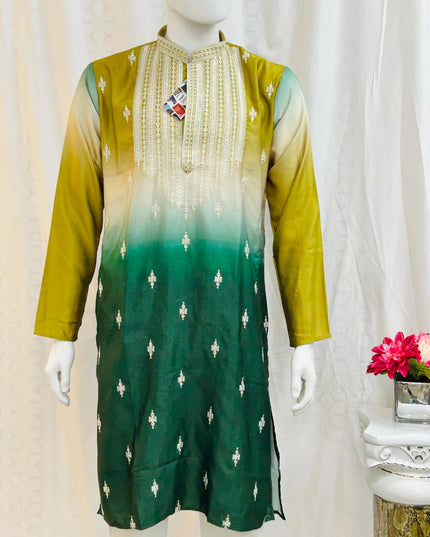 Dual shade Kurta pajama set - Kurti Connection USA