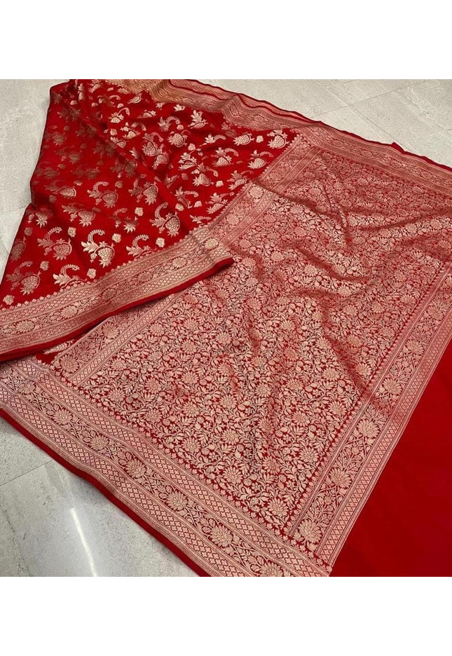 Mashru Silk Banarasi saree - Kurti Connection USA