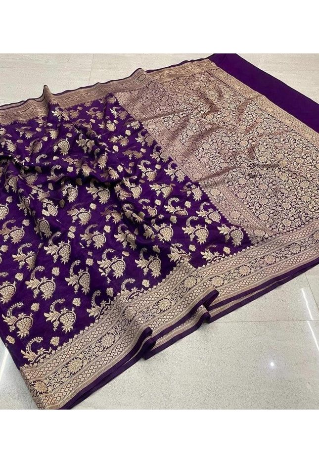 Mashru silk Banarasi saree - Kurti Connection USA