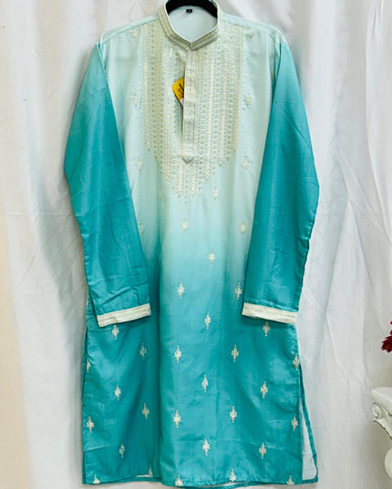 Dual shade Kurta pajama set - Kurti Connection USA