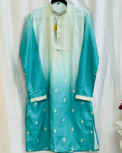 Dual shade Kurta pajama set - Kurti Connection USA