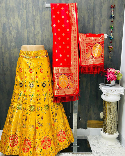 Heavy Banarasi Lehenga - Kurti Connection USA