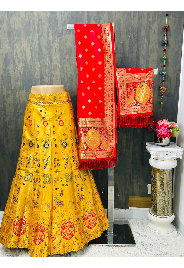 Heavy Banarasi Lehenga - Kurti Connection USA