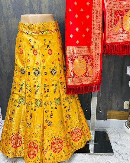 Heavy Banarasi Lehenga - Kurti Connection USA