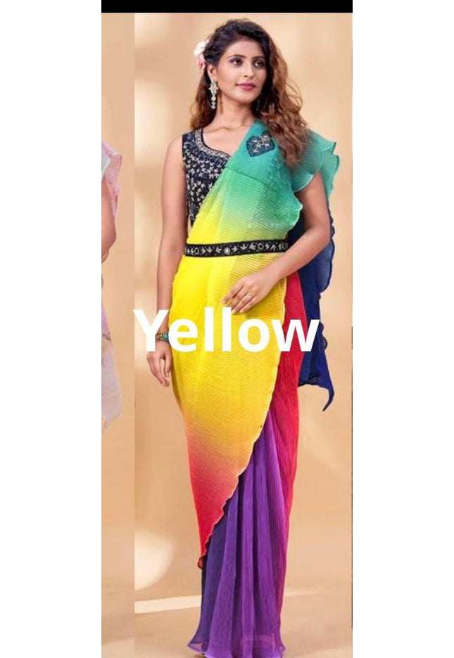 Readymade saree / pre pleated saree - Kurti Connection USA