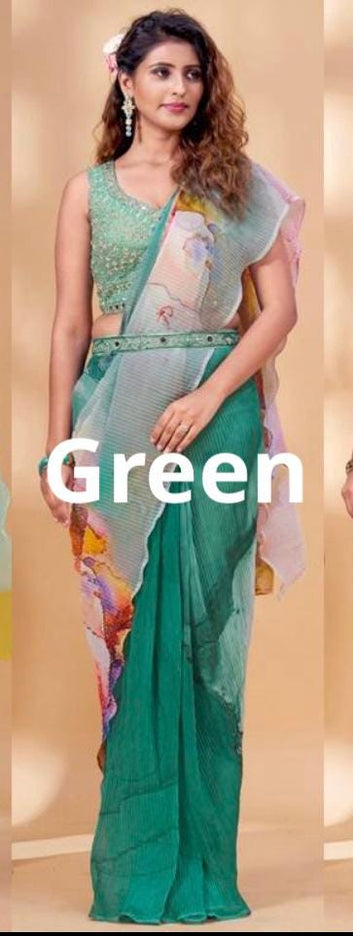 Readymade saree / pre pleated saree - Kurti Connection USA