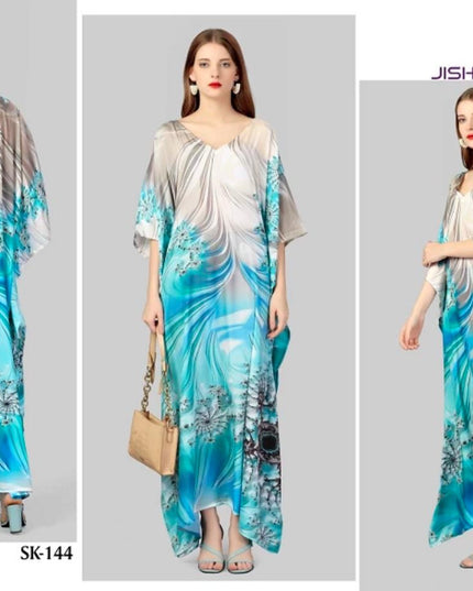 Printed kaftan dress - Kurti Connection USA