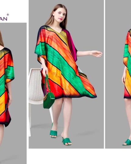 Printed kaftan - Kurti Connection USA